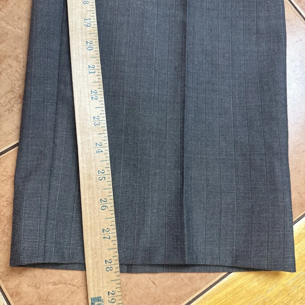 Towncraft Gray Pin Stripe 2-Piece Suit 44S Jacket 36 x 28 Pants VTG Wool Blend